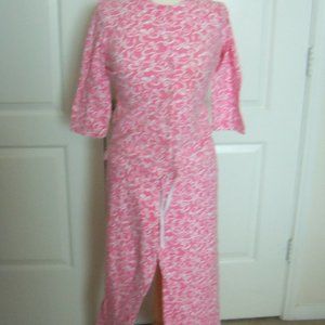 Lilly Pulitzer Pajama Set Pink & White Bows Small